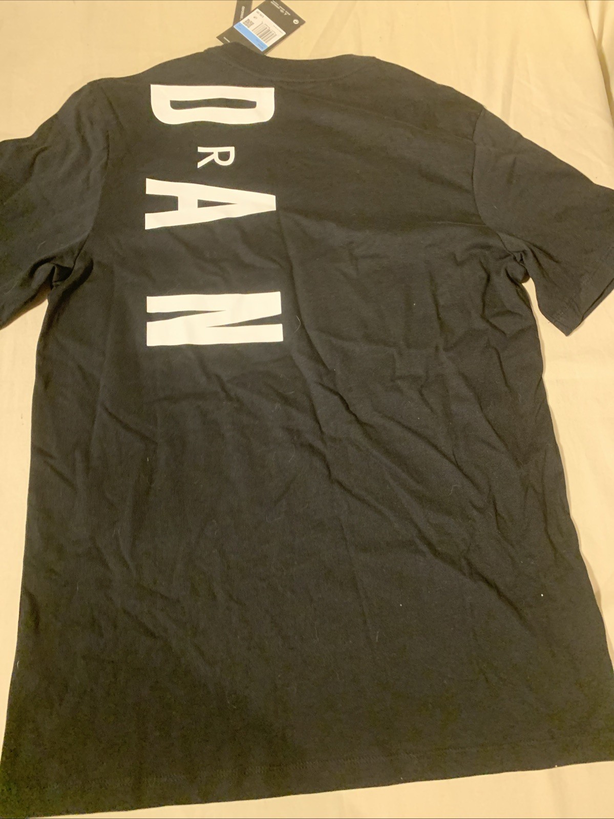 Air Jordan Shirt Mens Small Black Shoulder Spellout Short Sleeve Basketball