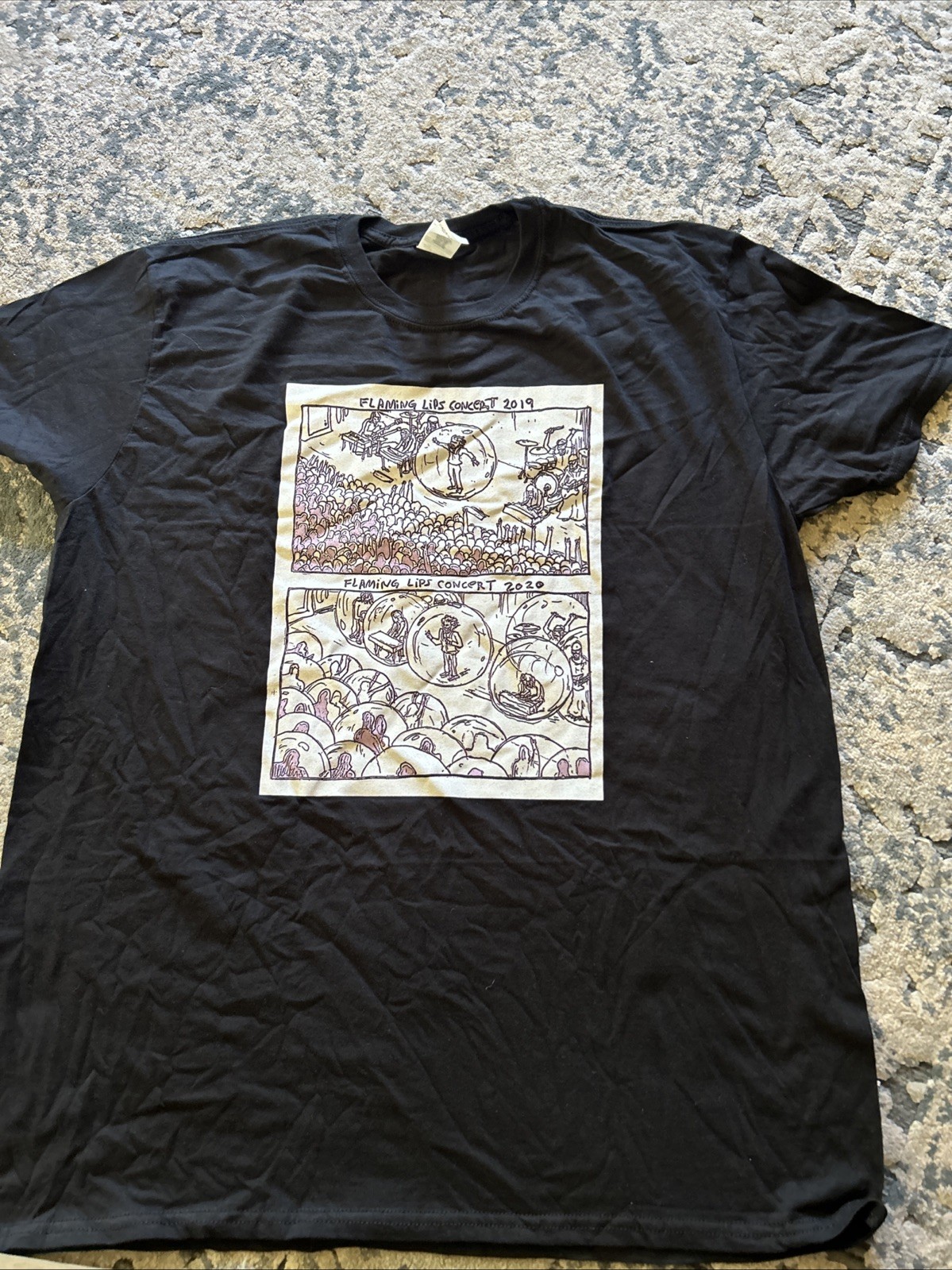 Flaming lips comic coachella 2004 flashback bubble performance shirt