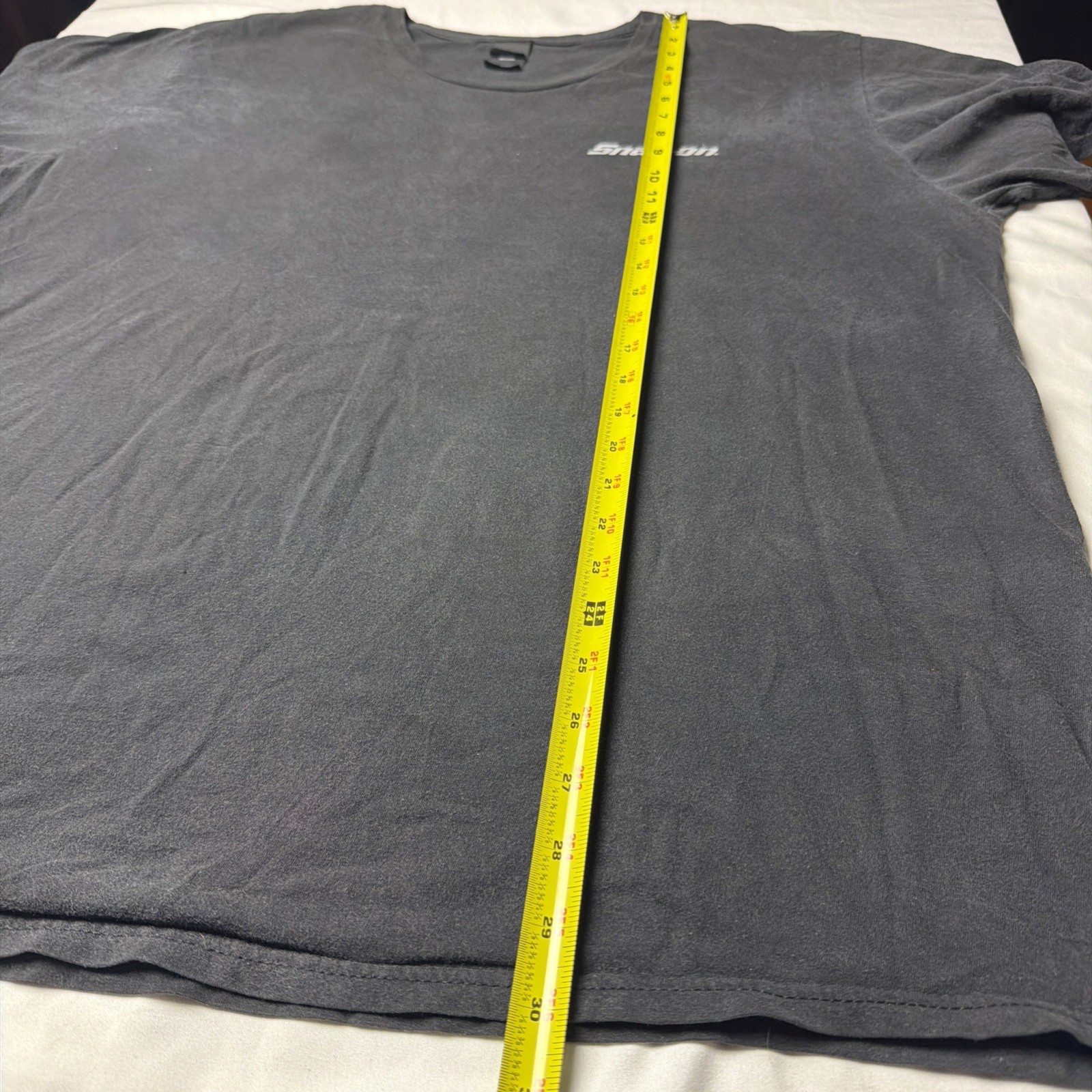SNAP ON TOOLS Mens 2X-LARGE T Shirt Back Graphic Logo Wrench Black Gray Cotton