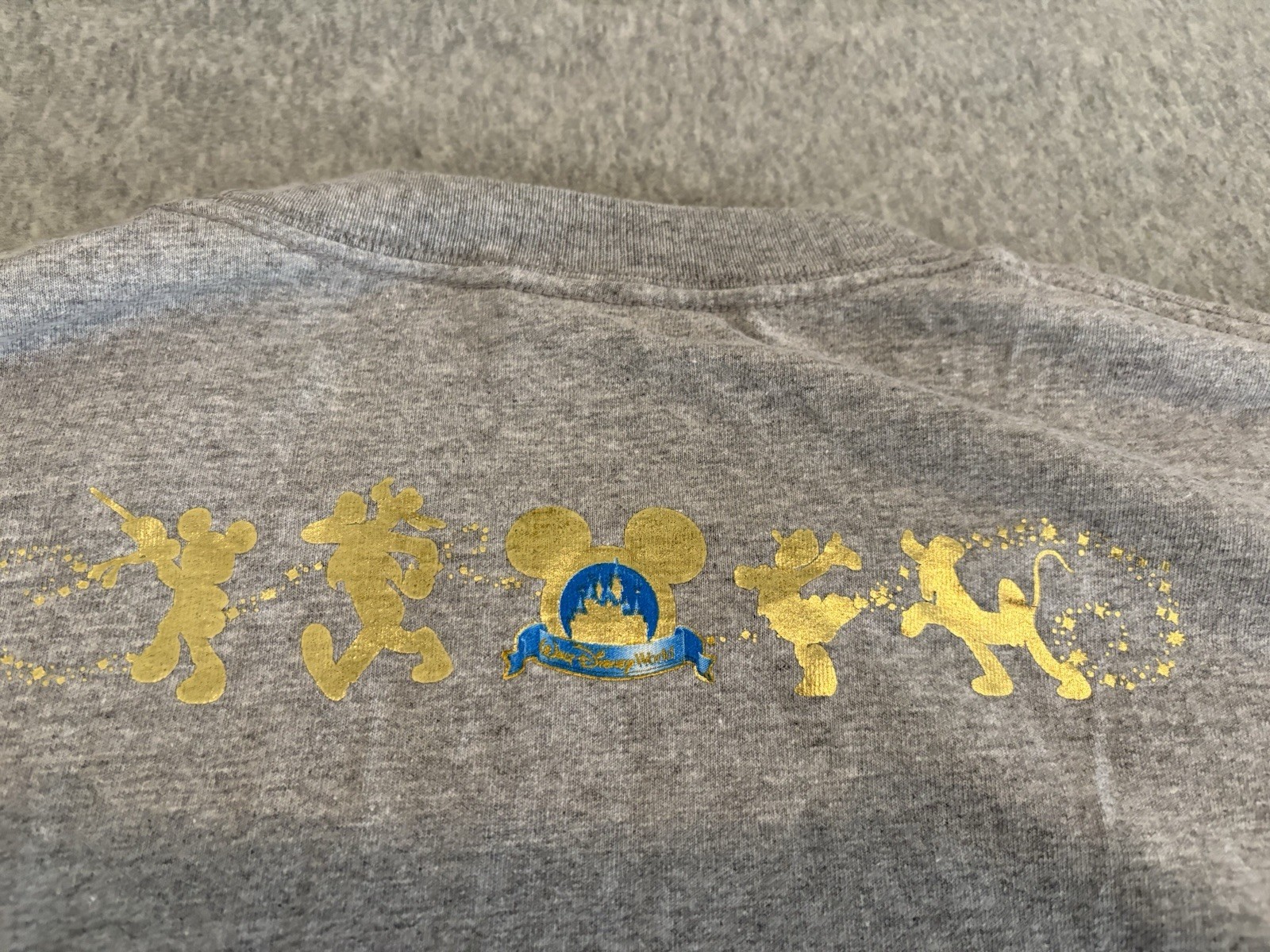 Vintage Walt Disney World Gray Tee Shirt Happiest Celebration On Earth XL