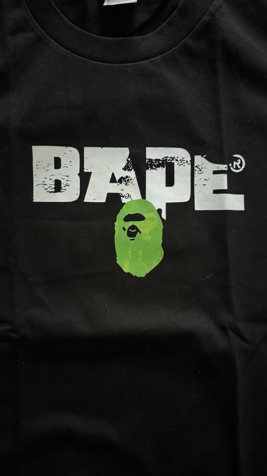 A Bathing Ape BAPE Men’s Black Graphic Logo Print Crew Neck T-Shirt Size M