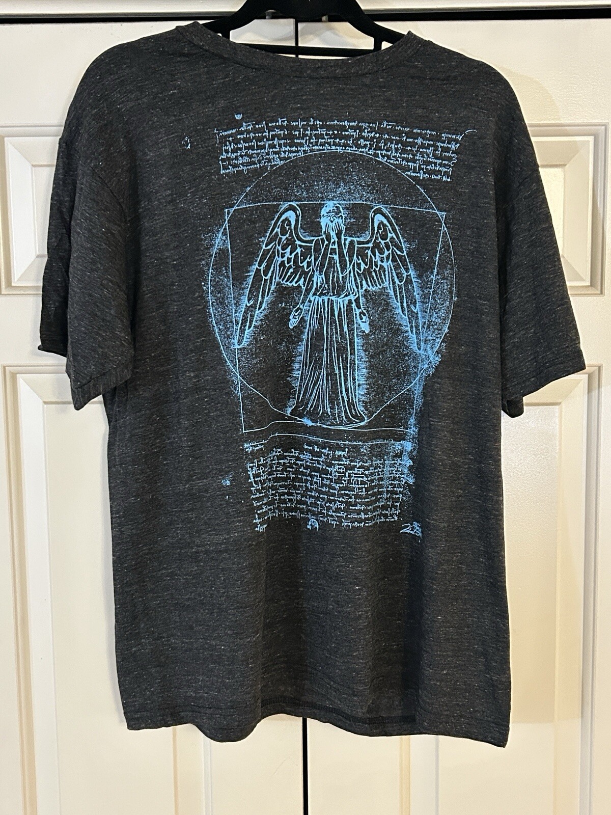 Doctor Who Vitruvian Angel Diagram & Text Graphic T-Shirt Adult Sizes M L