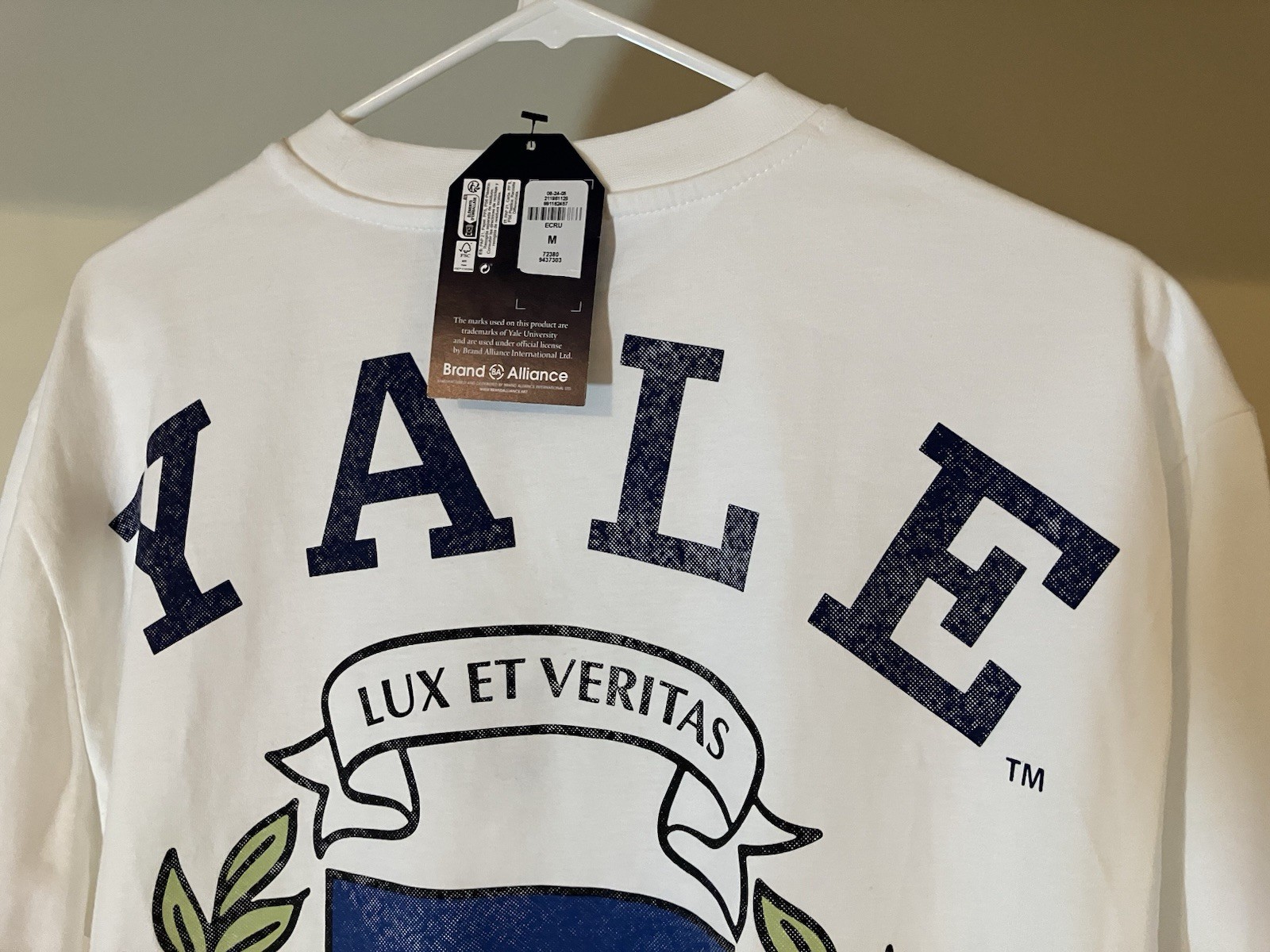 Double Sided Preppy Yale University Shirt Men MEDIUM Short Sleeve Tee New Cond.