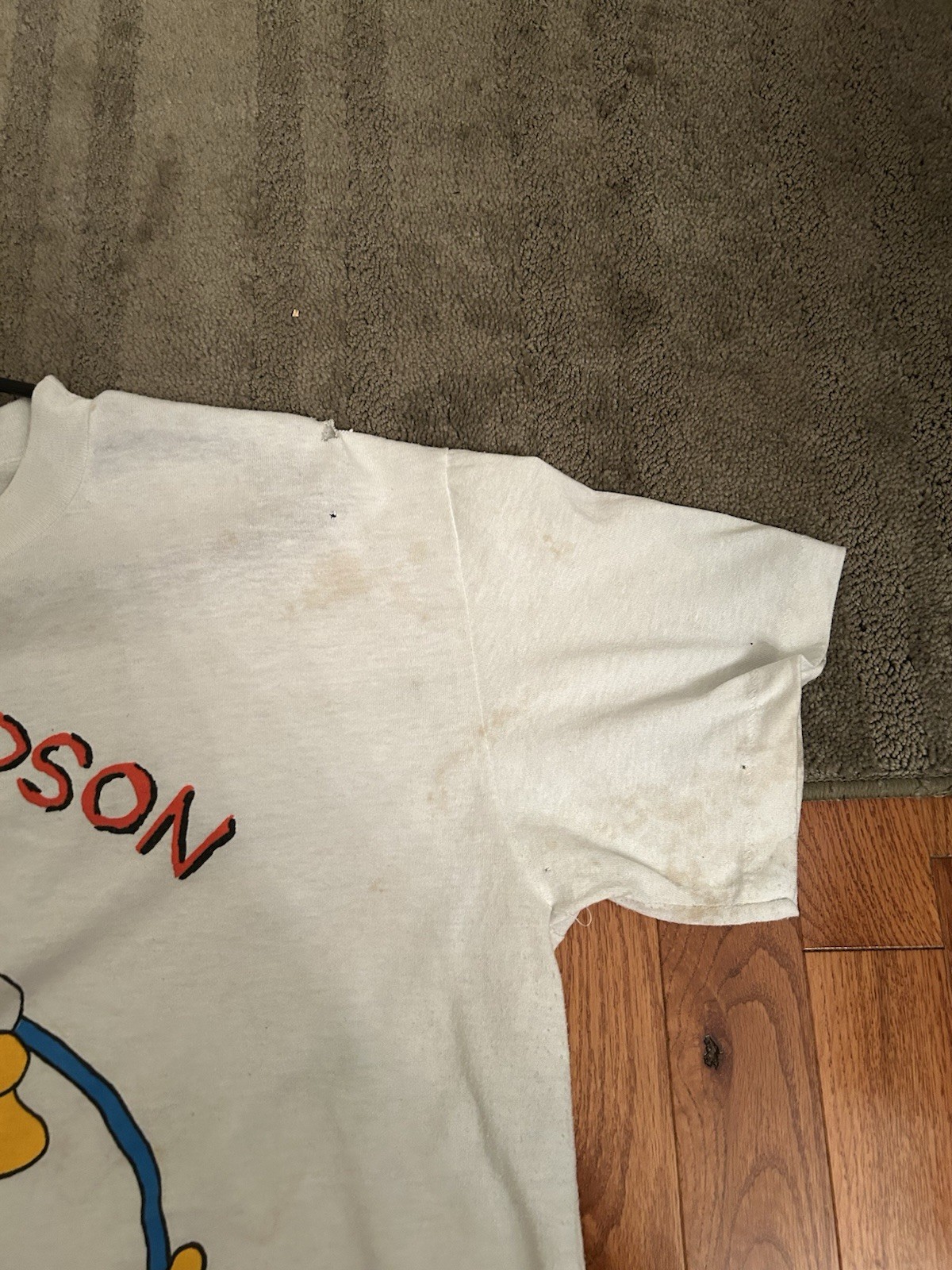 Bart Simpson 1989 T-Shirt Don’t Have A Cow Man Radical Dude Large USA See Pics