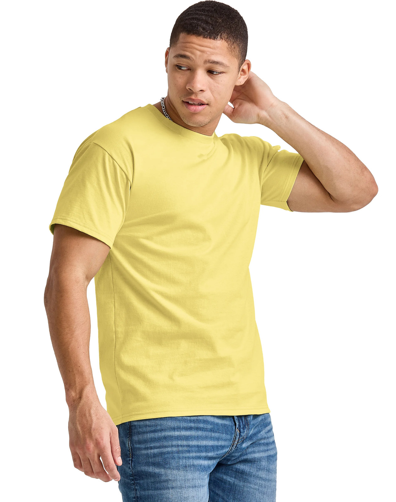 Hanes Men’s T-Shirt Essentials Short Sleeve Tee 100% Cotton Crewneck Midweight