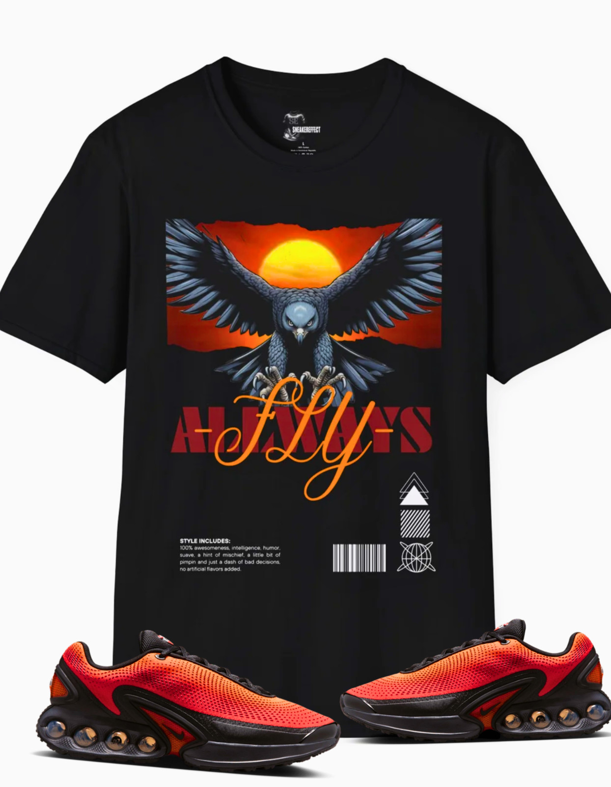 SNEAKER EFFECT TEE SHIRT To match Nike Air Max Dn Total Orange