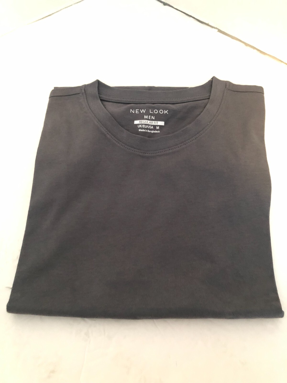 T-Shirt Short Sleeves Gray New Look Size Medium
