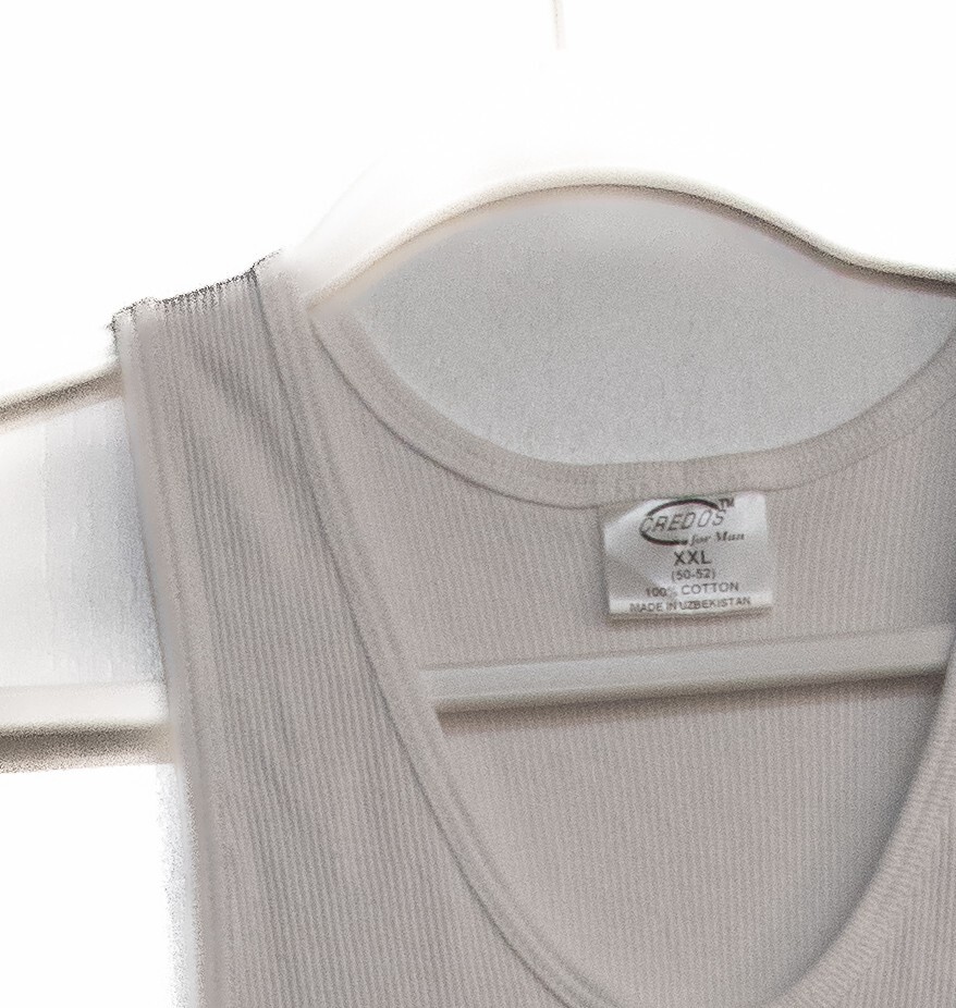 Credos For Mens White Basic Tank Top Solid Round Neck Sleeveless Pure Cotton 2XL
