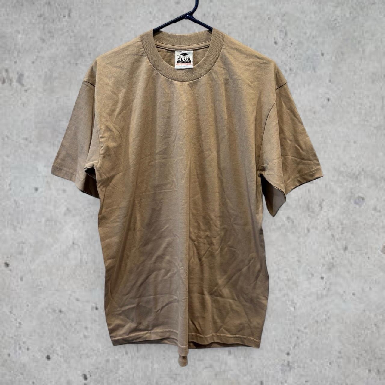 New Pro club Heavy Weight Tan Tshirt Large