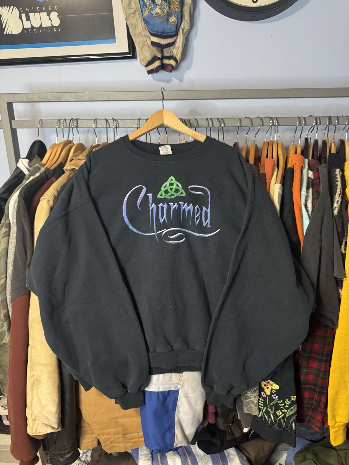 Vintage Rare Charmed Logo TV Sitcom Series Warner Bros Shirt 2XL L26 W25