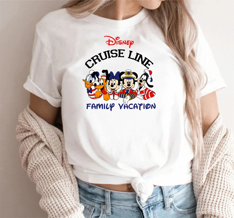 Disney Cruise Line Family Vacation T-Shirt, Mickey And Friends