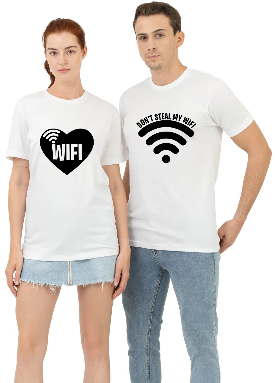 Valentines Day Couple Matching Pack T Shirt Wifi Don’t Steal My Wifi Gift Top