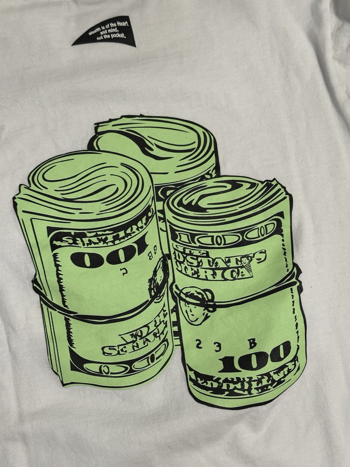 Billionaire Boys Club VAULT Men’s L White Cotton Crewneck Money Graphic Tee