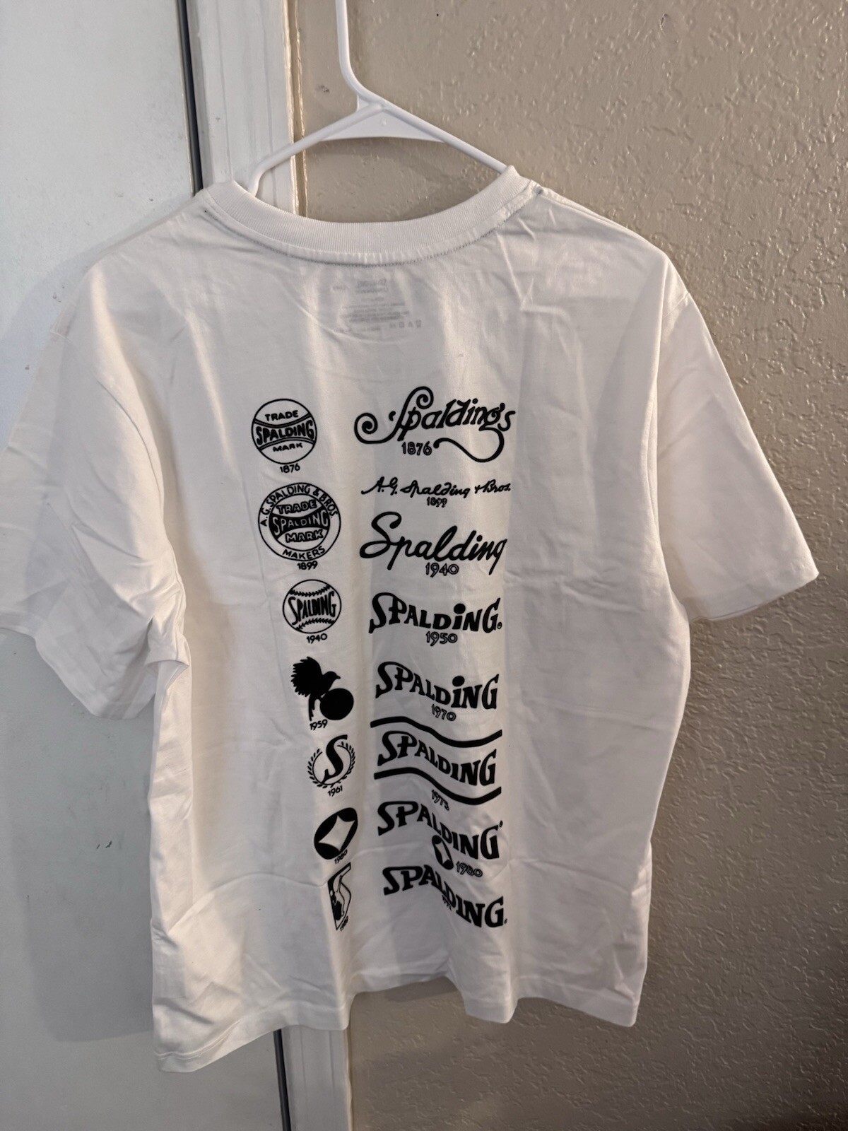 Spalding X UNKNWN Men’s Graphic Tee, Bright White, Large