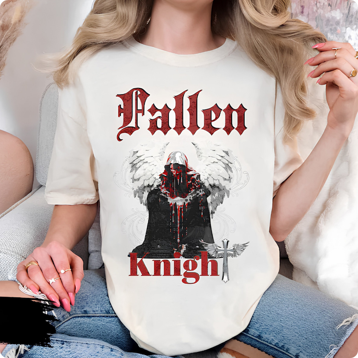 Fallen Knight T-Shirt – Cool Urban Streetwear Graphic Tee Gift