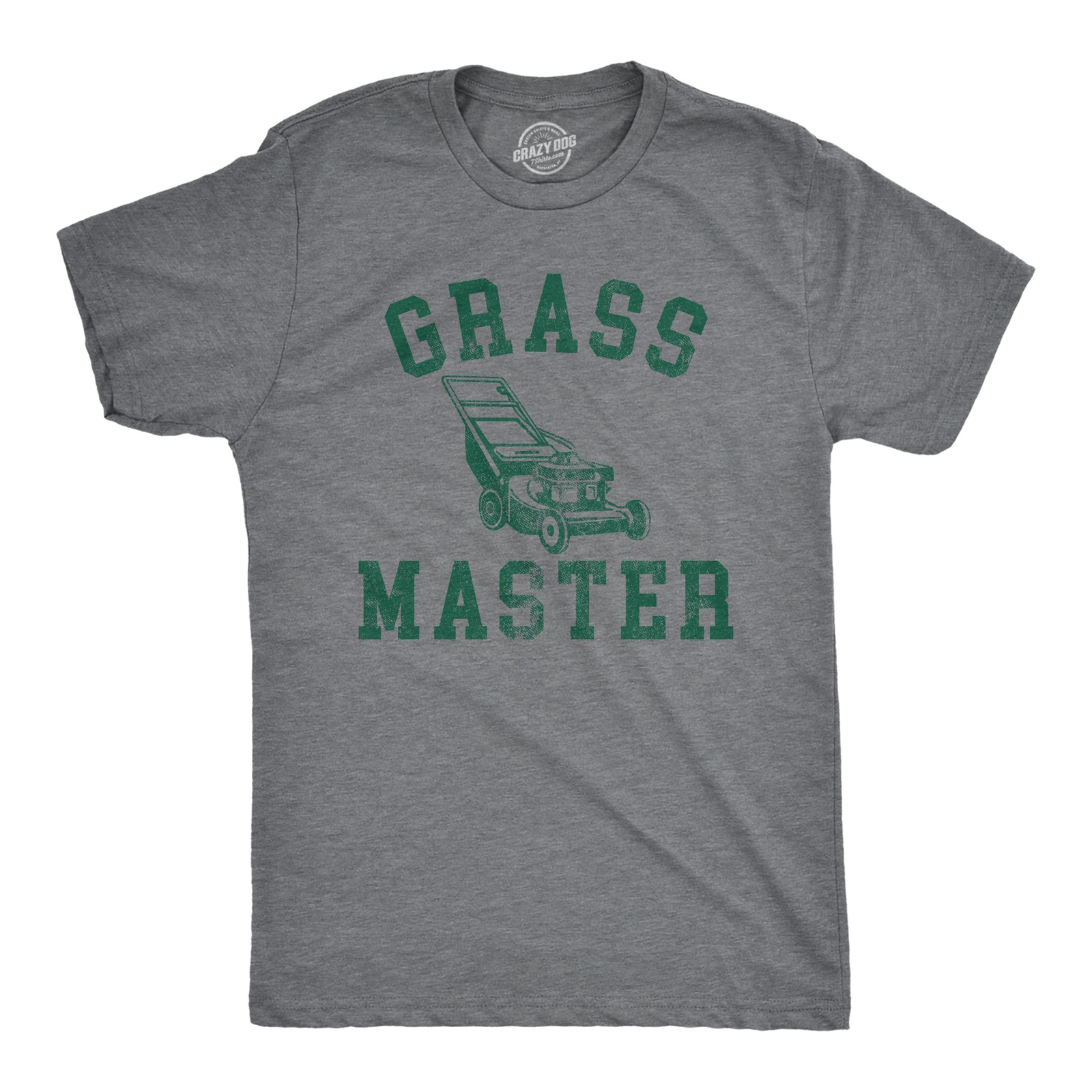 Mens Grass Master T Shirt Funny Push Lawnmower Yard Work Joke Tee for Guys