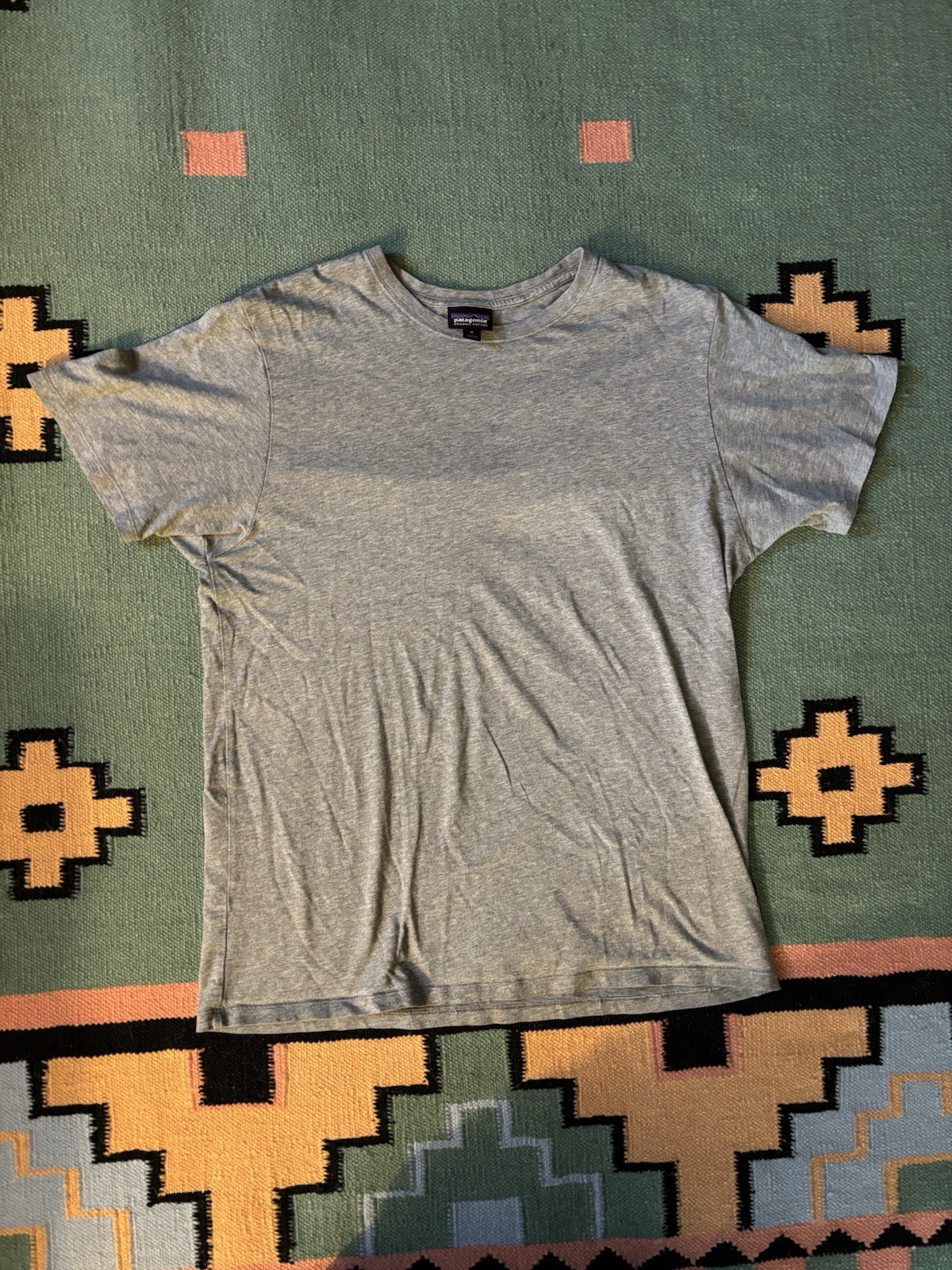 Patagonia Organic Cotton T Shirt Gray Size M Classic Outdoor Hiking