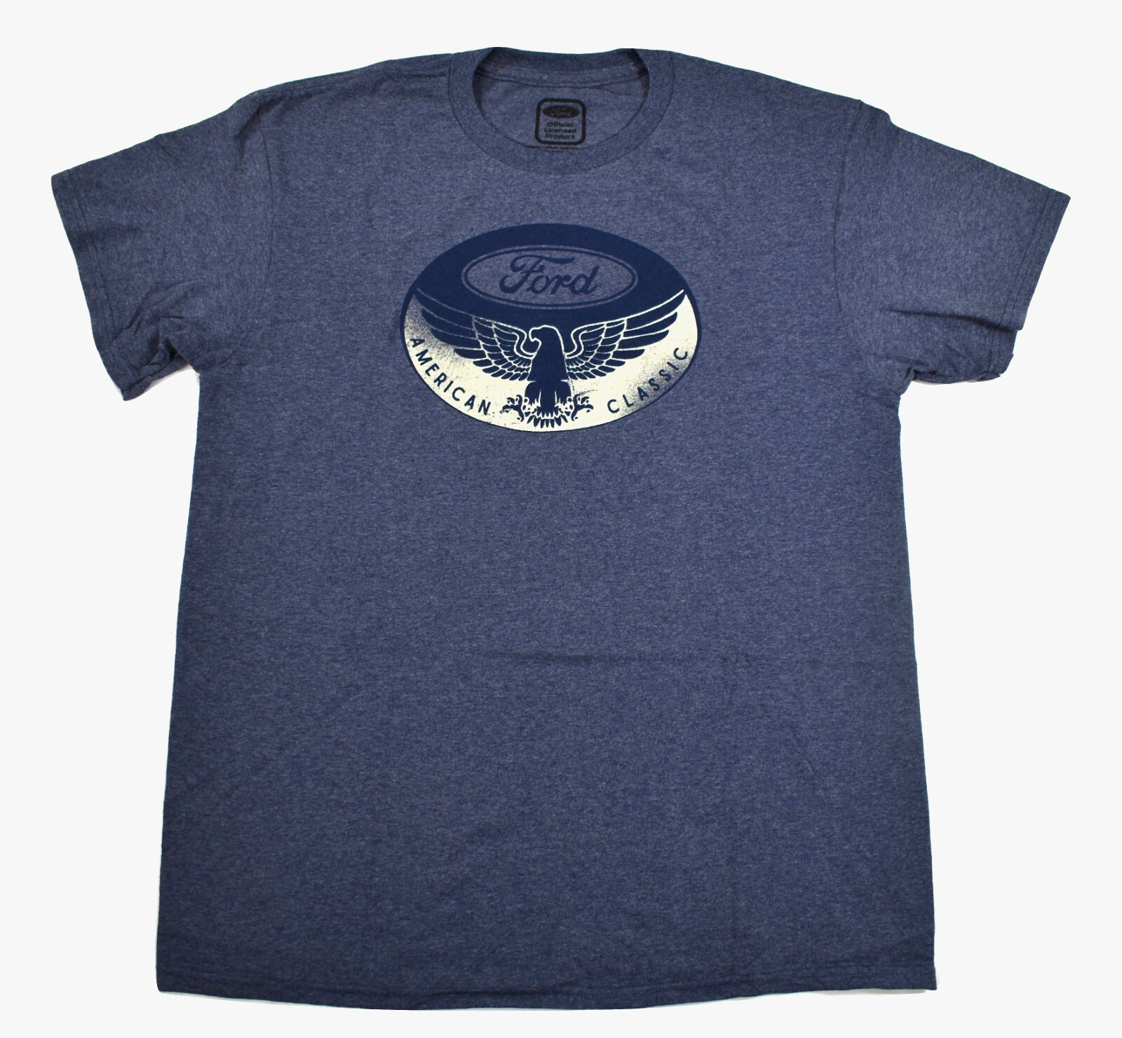 Ford Mens American Classic Eagle Logo Navy Heather Shirt New M, L, XL