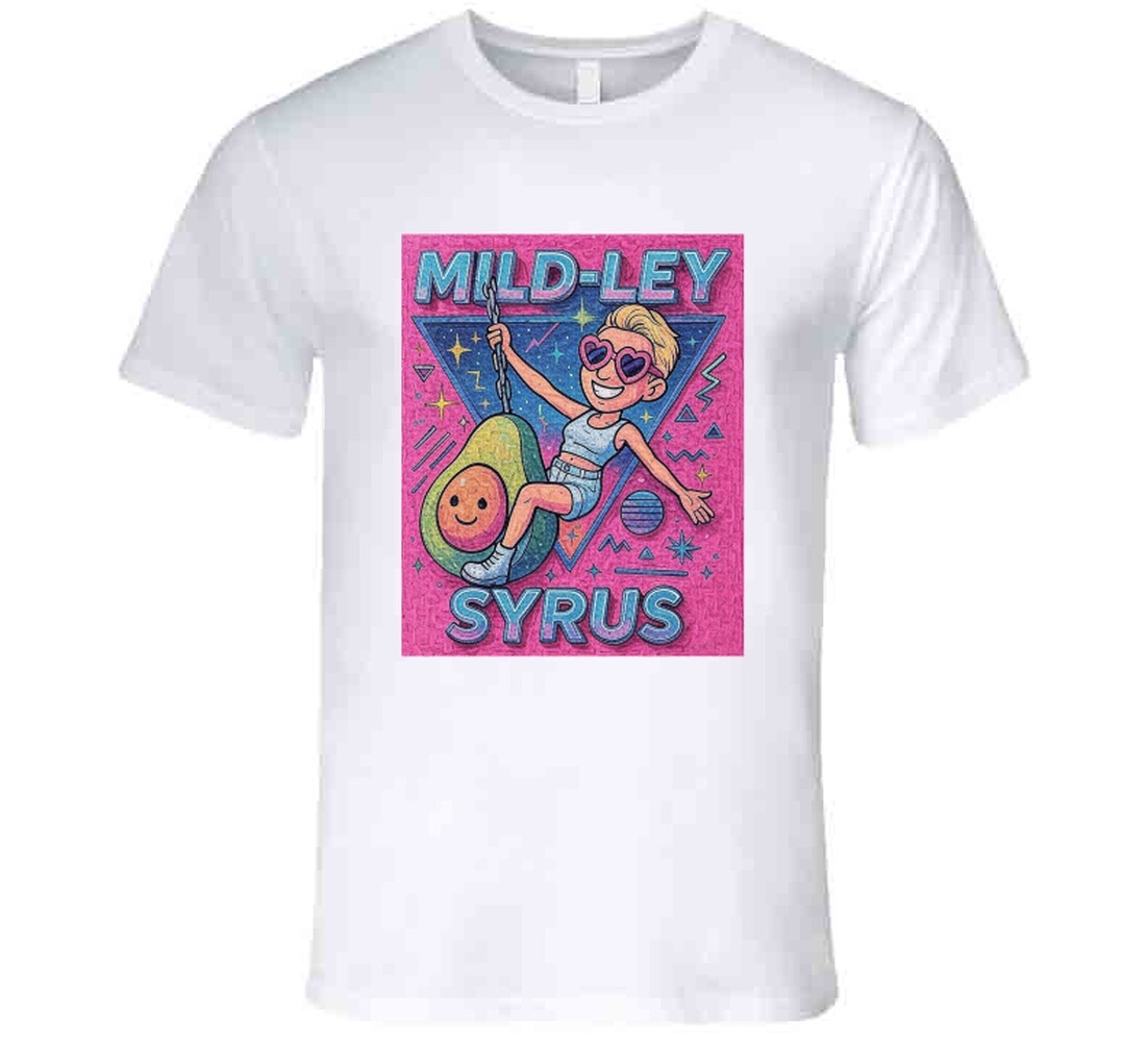 Mild-ley Syrus Funny Parody Pop Star Avocado Tee Swing Streetwear Miley T Shirt