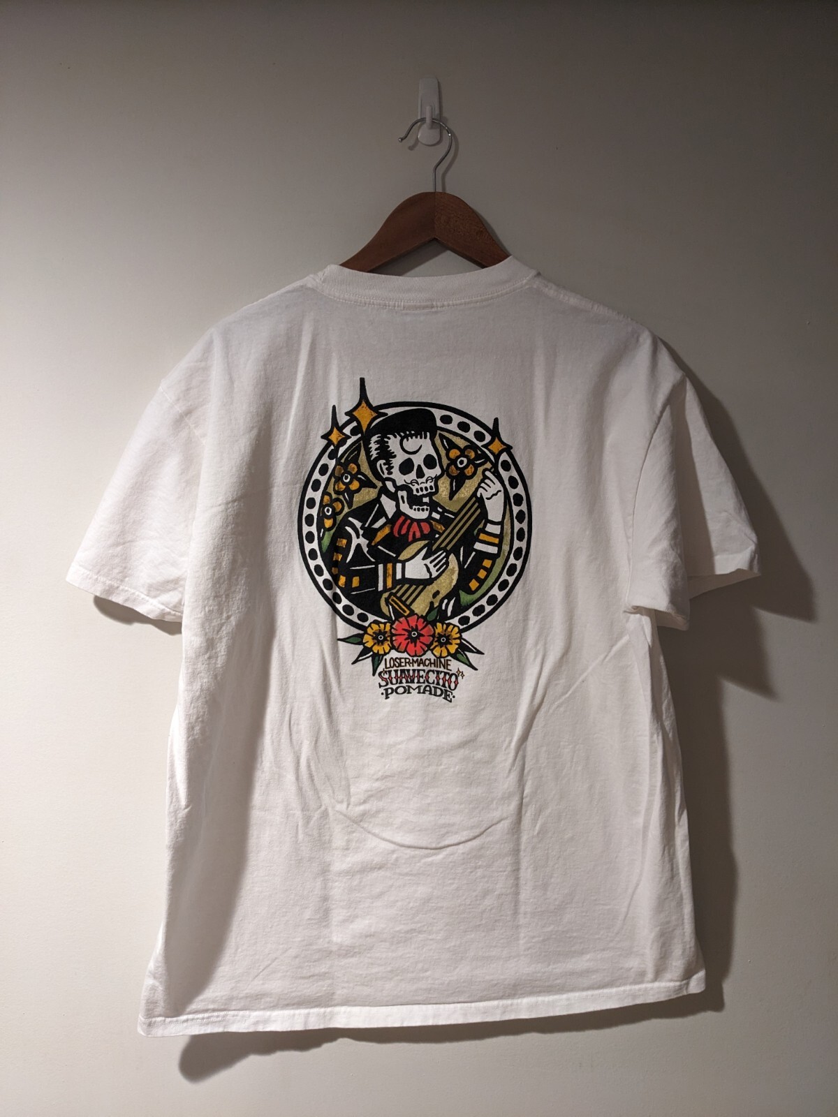 Loser Machine Suavecito Pomade Hair Product White Large T-Shirt