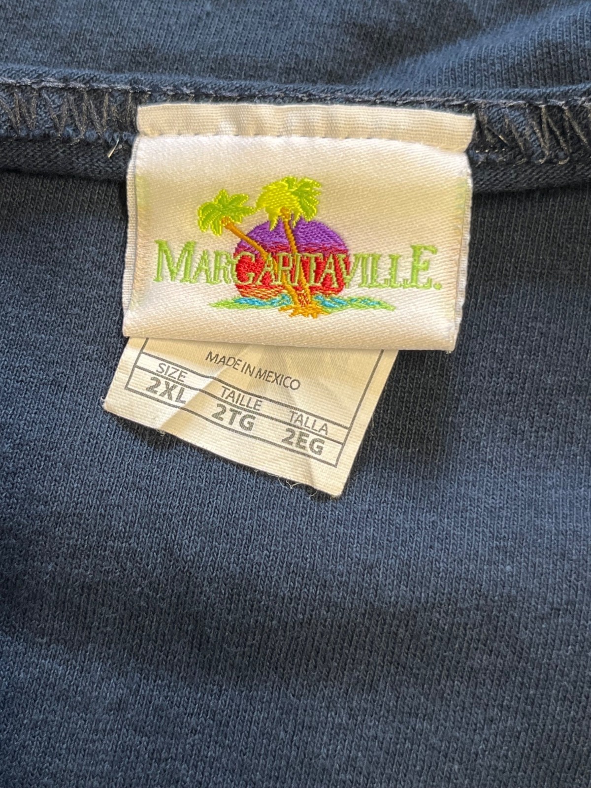 Margaritaville Las Vegas Mens 2XL Tank Top Blue 5 o’clock Somewhere Parrot