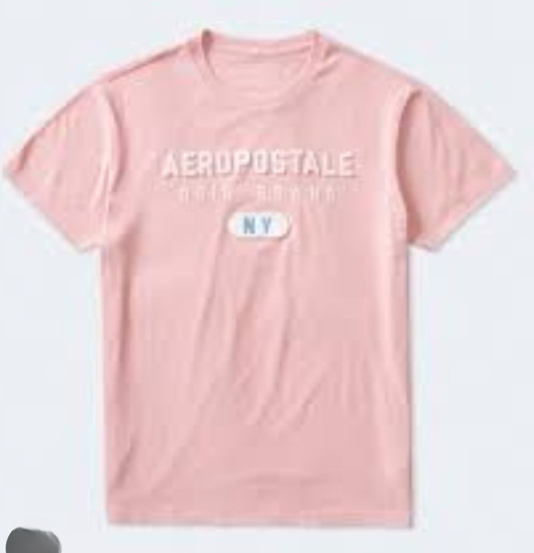 Aeropostale Appliqué Logo T-Shirt Mens Sz Medium, Pink, Soft Feel, Lightweight