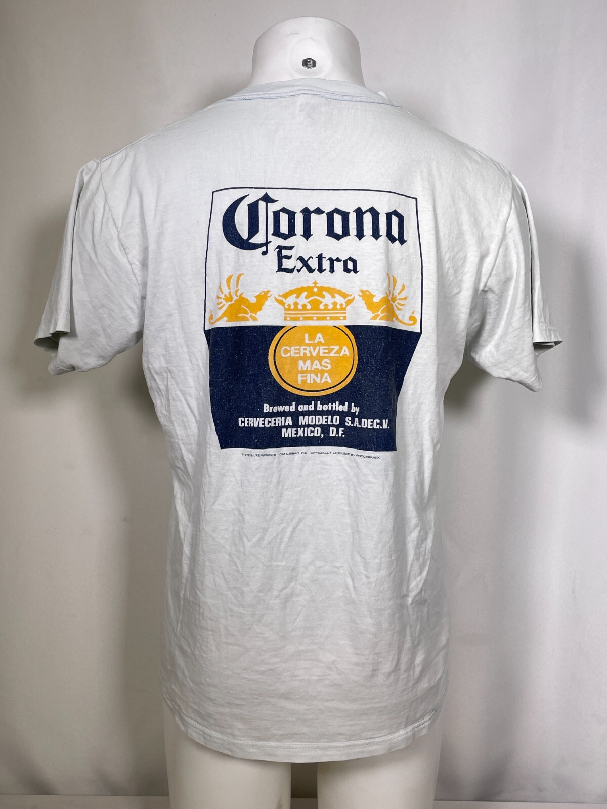 Corona Extra La Cerveza Mas Fina White T-Shirt Men’s LARGE