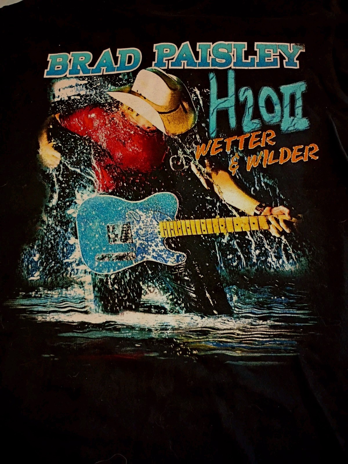 Men’s Brad Paisley Wetter & Wilder Graphic H20 II Tour T-Shirt Black M