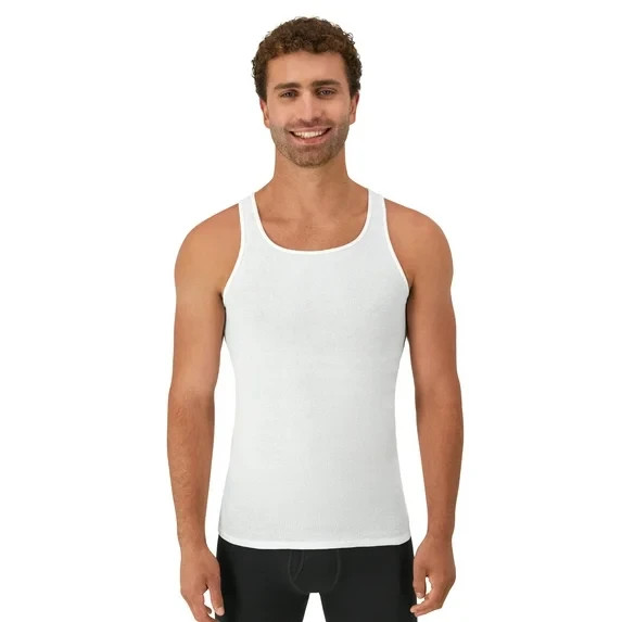 Hanes Men’s Tank Top Undershirt,Moisture-Wicking,Cotton Ribbed Tanks 1 DAY ship