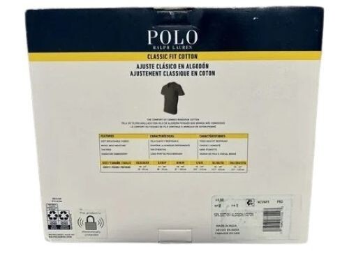 3 POLO RALPH LAUREN BLACK 100% COTTON V NECK T SHIRTS UNDERSHIRTS S M L XL XXL