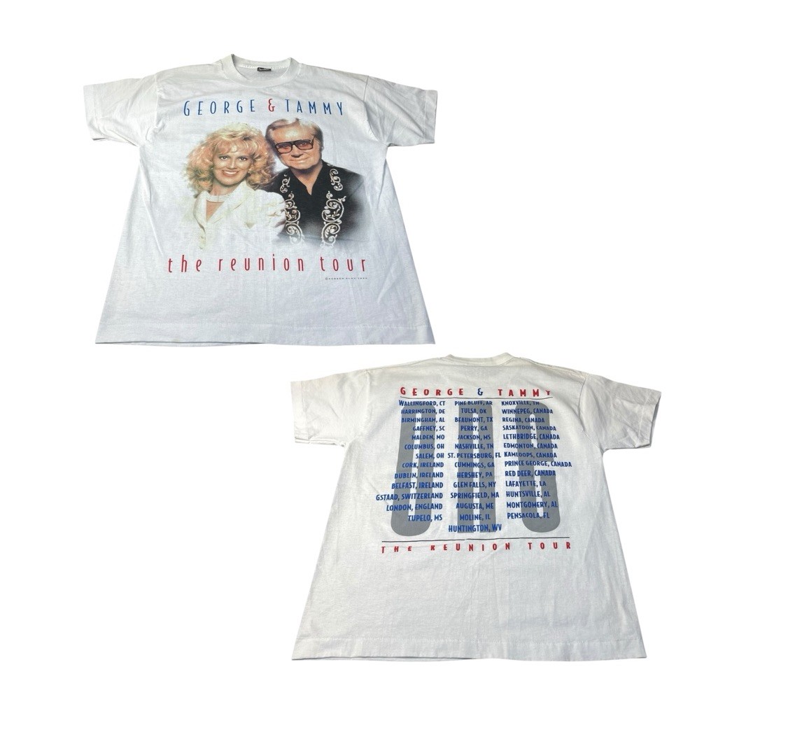 Vintage George & Tammy Shirt Large Country USA Reunion Tour 1995 Single Stitch
