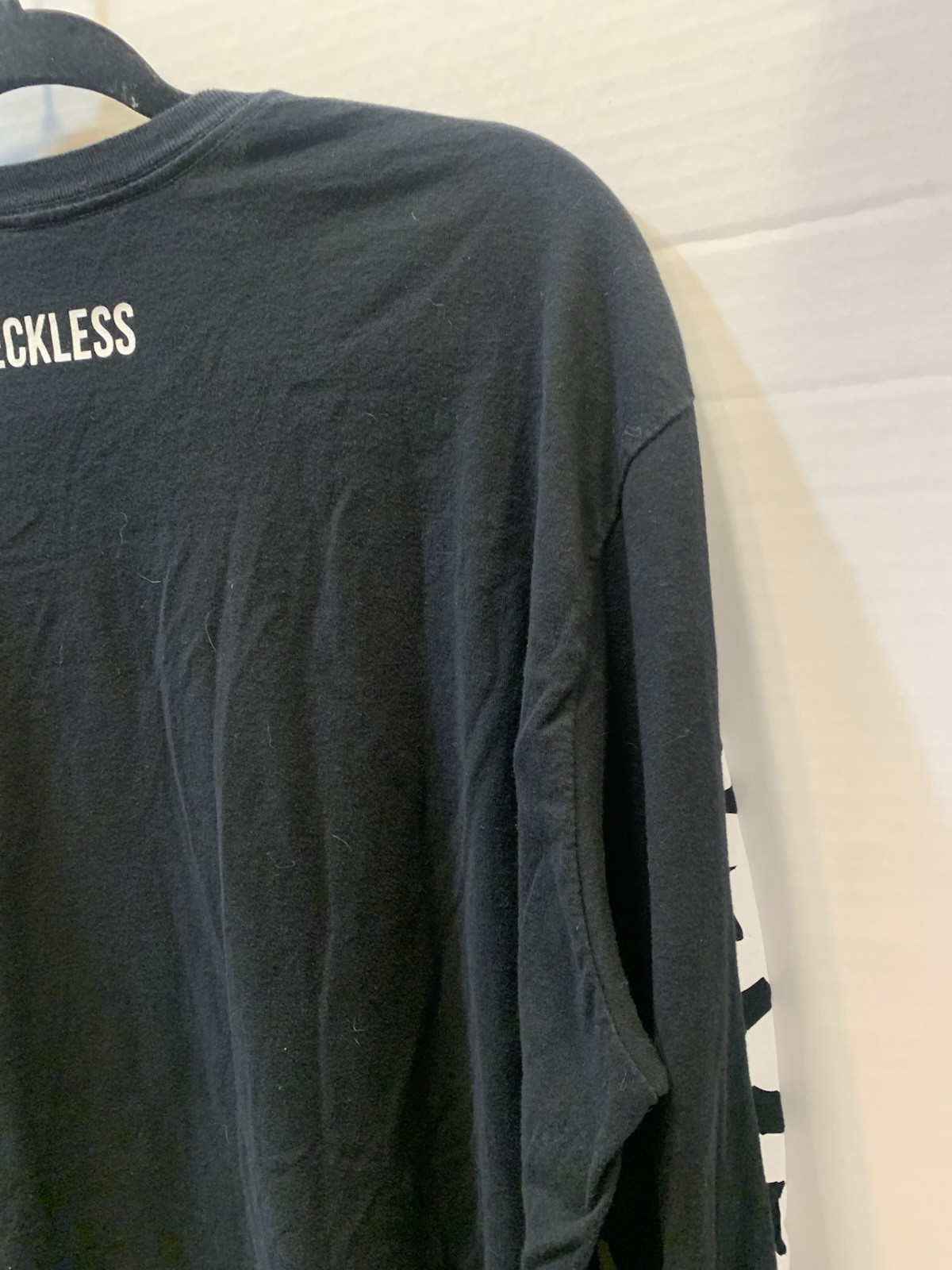 Young and Reckless 21 Savage Long-Sleeved Mens T-Shirt Size XL Black And White