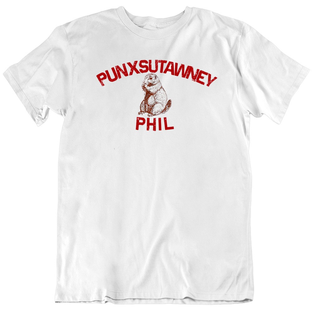 As Worn In Groundhog Day Punxsutawney Phil Classic Movie Fan Distressed T Shirt