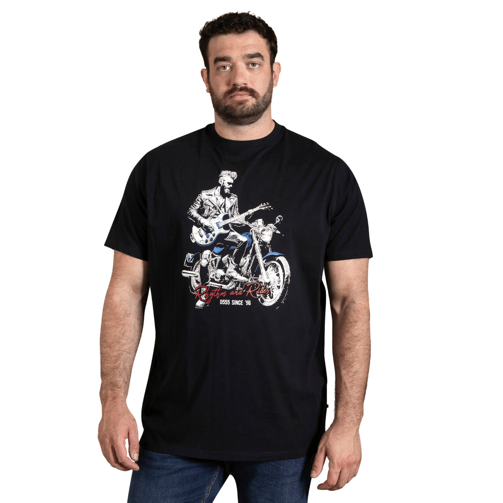 D555 Mens Derby Big & Tall Motorbike Short Sleeve T-Shirt