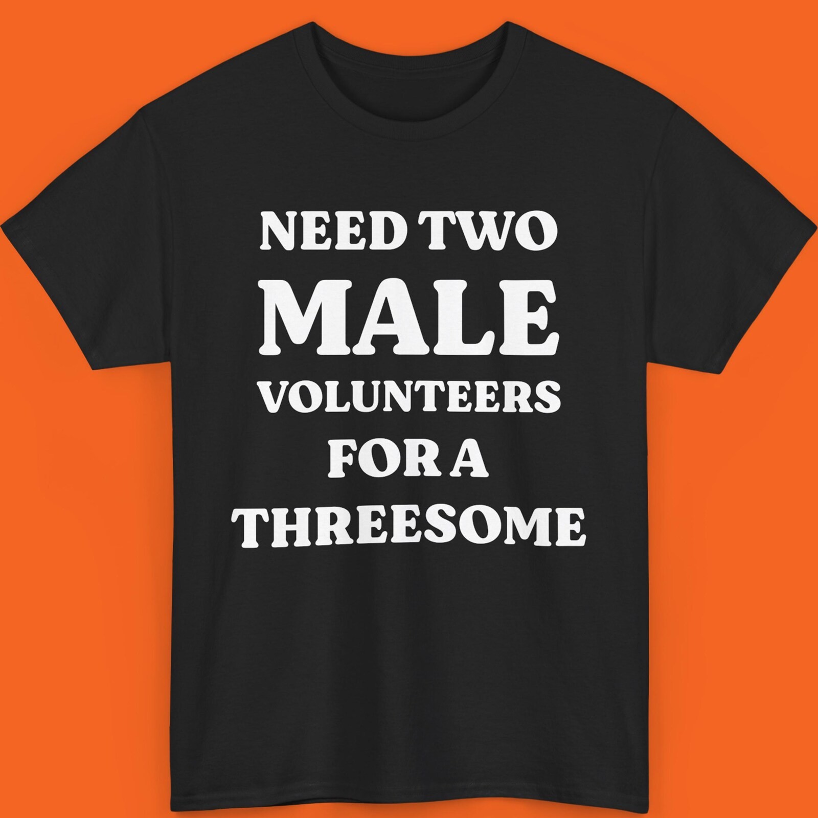 Need Two Male Volunteers For A Threesome Shirt Funny Shirt Inappropriate Sweatsh