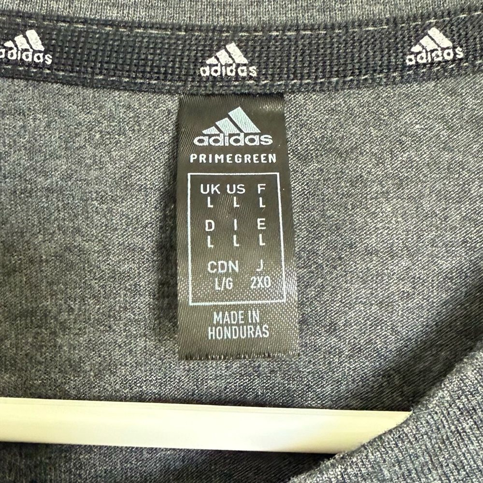 Adidas Grey Short Sleeve Workout Casual T-shirt Size Large