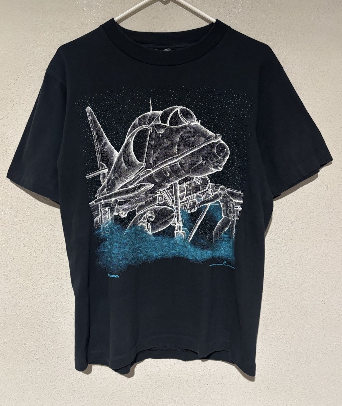 Vintage 90s BlackBird A-4 Skyhawk Plane T-Shirt Size M Double Sided FF6