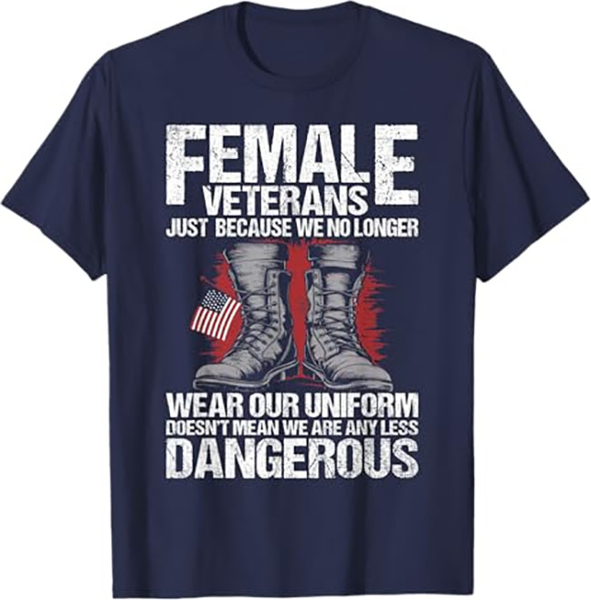 Proud Female Veteran Veteran Day T-shirt NAVY248