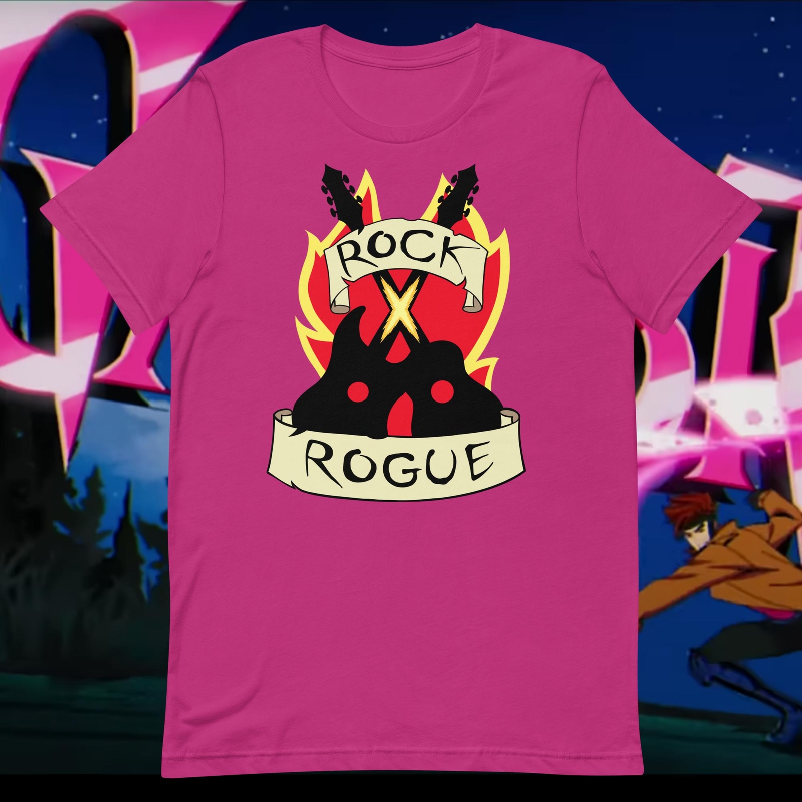 Marvel X-Men ’97 Gambit Rock ‘n’ Rogue Shirt