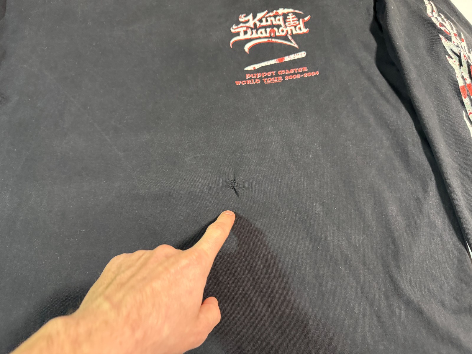 Vintage 2004 King Diamond Puppet Master Tour Long Sleeve Distressed Tee L