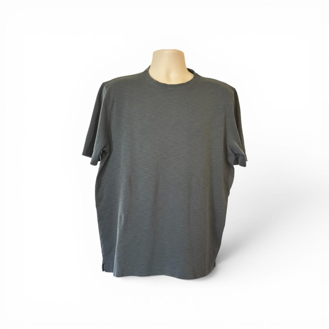Kirkland Brand Men’s Basic Tee, XL, Muted Slate Blue, 100% Cotton, Never Worn