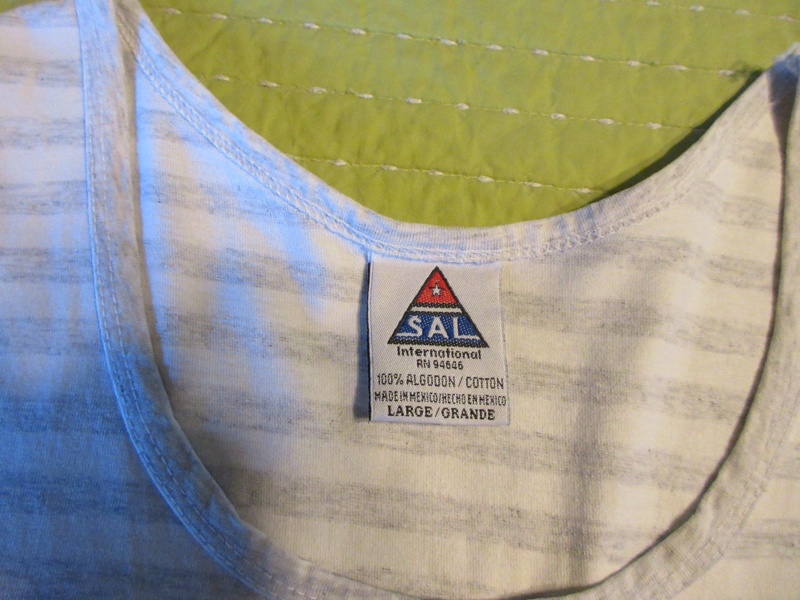 New 90’s Vintage Size Large Las Vegas Striped Tank Top T-Shirt