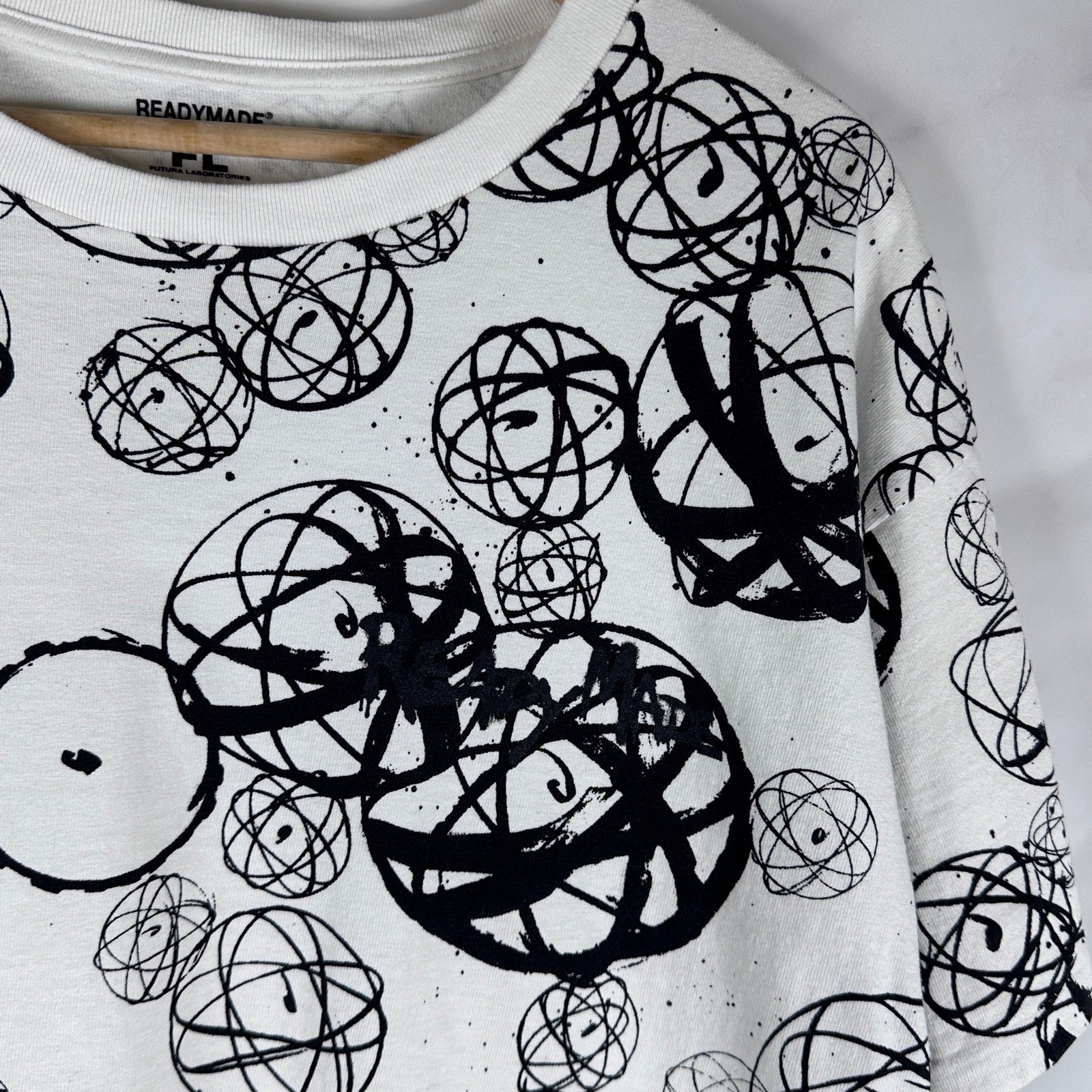 READYMADE Japan x Futura Laboratories x Transfer White Tee All Over Print Size L