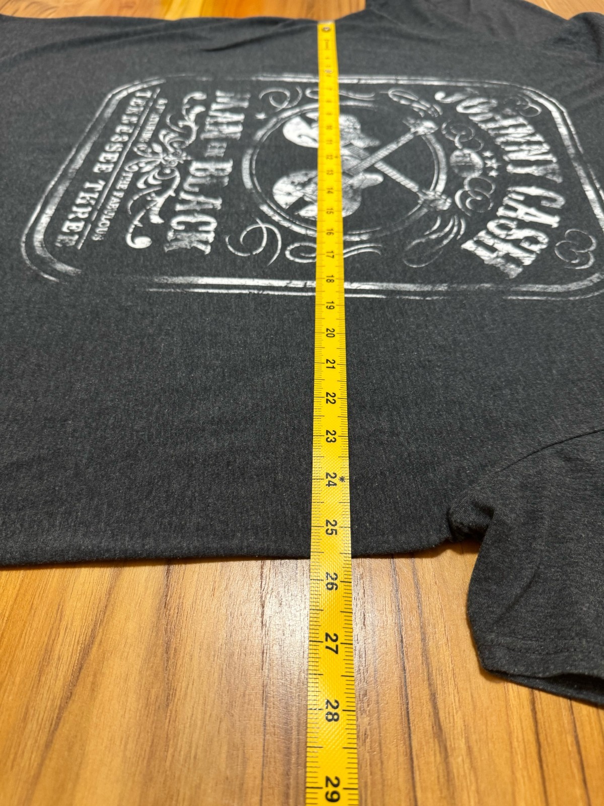 Johnny Cash Shirt 2XL XXL Charcoal Grey Man In Black Outlaw Country Music Guitar