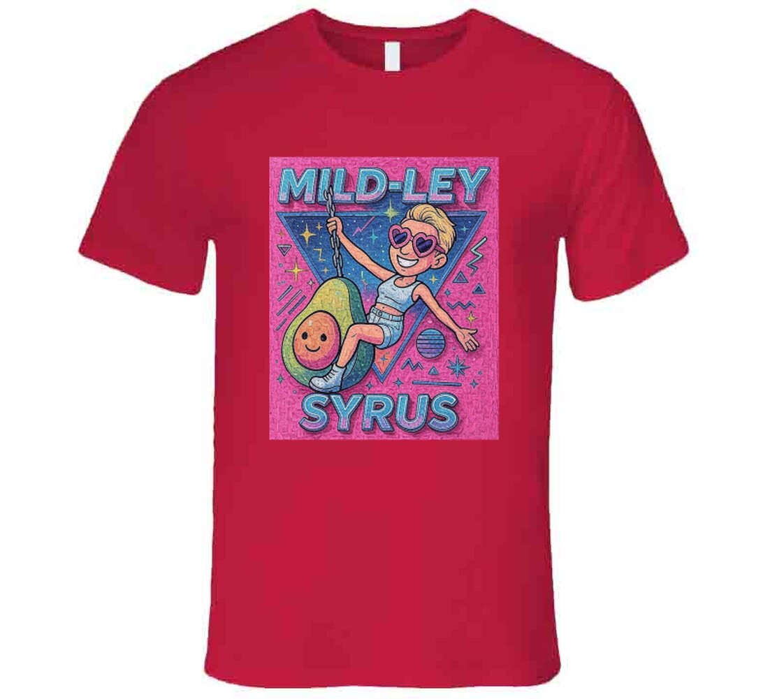 Mild-ley Syrus Funny Parody Pop Star Avocado Tee Swing Streetwear Miley T Shirt