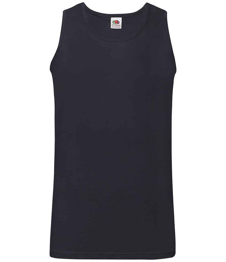 Pack of 1/3/5 Fruit of the Loom Plain Athletic Vest 100% Cotton – S-2XL
