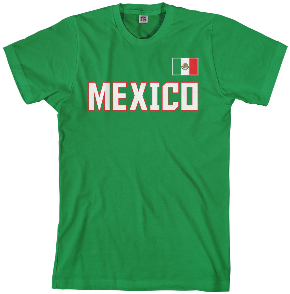 Threadrock Men’s Mexico National Team T-shirt Mexican Flag
