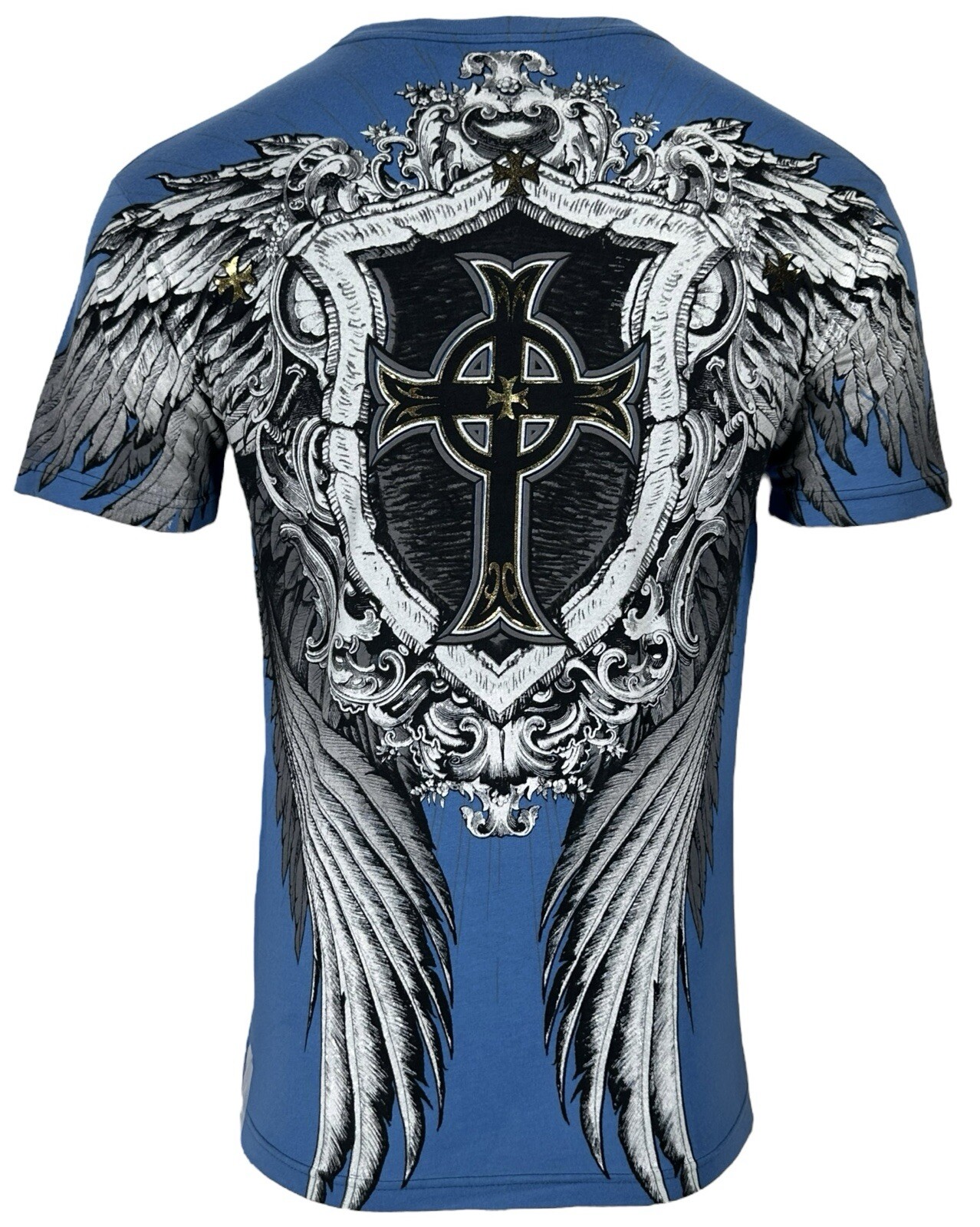Xtreme Couture by Affliction Men’s T-Shirt PULVERIZE Biker Skull Wings MMA