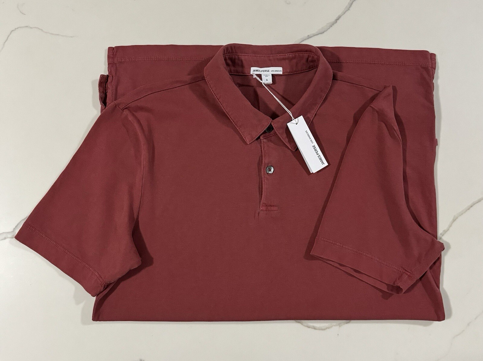 JAMES PERSE Men’s Suede Jersey S/S Polo Retail: $135 (NWT)