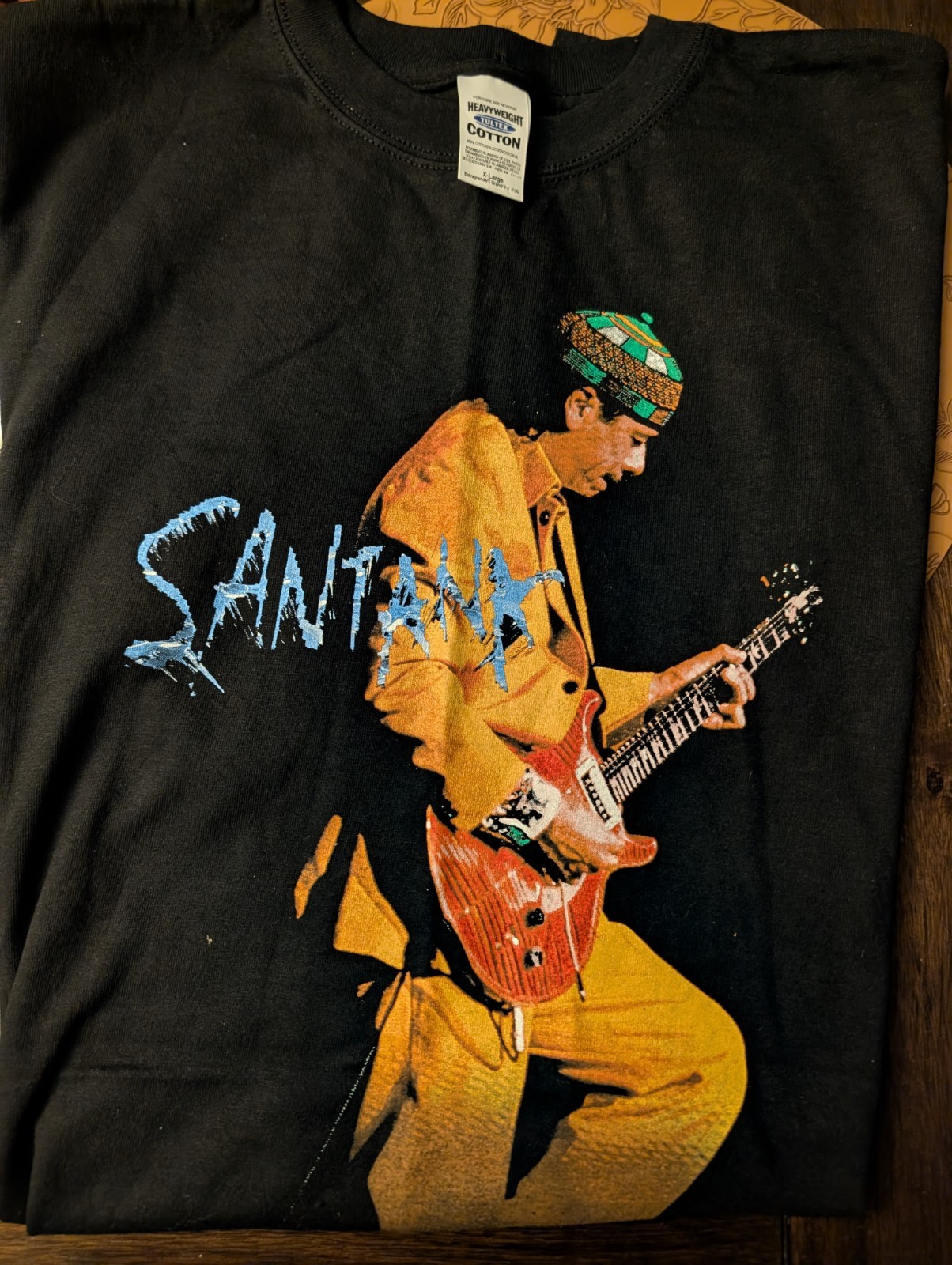 Santana Supernatural 1999 Concert Tour Band T-Shirt Black Cotton XL Vintage VTG